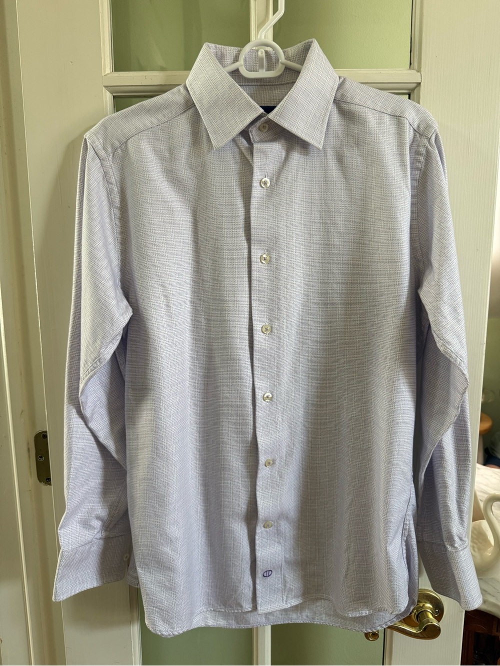 David Donahue Button Up Dress Shirt Trim Fit 15.5 32/33 like new (#69)